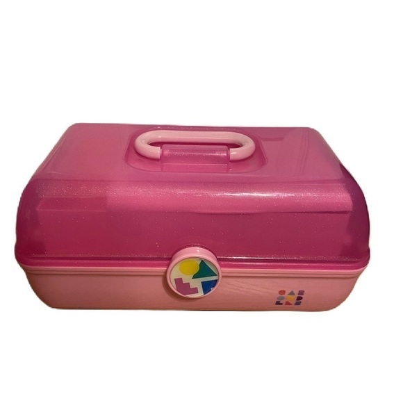 Caboodles Pink Two Tone Makeup Case Made in USA - Picture 1 of 8